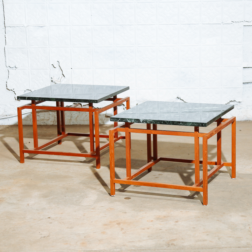 Pair of Sculptural Henning Norgaard Teak End Tables – Van der Most Modern